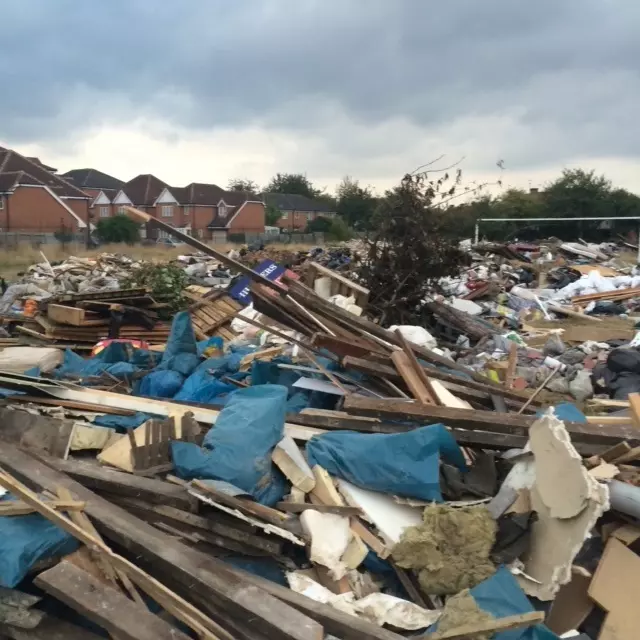 Aftermath of trespassers on local authority owned land